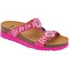 Scholl - New Bogotà Wedge Satin con Perline Fucsia 37 Confezione 1 Paio