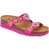 Scholl - New Bogotà Wedge Satin con Perline Fucsia 38 Confezione 1 Paio