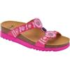 Scholl - New Bogotà Wedge Satin con Perline Fucsia 39 Confezione 1 Paio