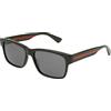 Gucci GG0340S-006 Occhiali da Sole, Nero (Nero/Multicolor), 58.0 Uomo
