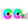 Itek Dissipatore a liquido HYDRO CUBE 240W - 240mm- Skt Universale- PWM fan- ARGB- White Edition