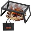 VEVOR Griglia Pieghevole per Fuoco all'Aperto da Campeggio Temperatura Max. 300℃, Griglia per Cottura su Fuoco da Campeggio Attività Esterno Pieghevole Capienza Max. 6kg Dimensioni 458 x 305 x 205 mm