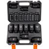 VEVOR Set di Bussole a Percussione da 1/2", Set di Bussole Metrico 29-38 mm, Acciaio Legato al Cr-Mo a 6 Punti per Riparazioni Auto, Marcature delle Dimensioni di Facile Lettura con Valigetta