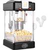 VEVOR Macchina per Popcorn, 240 x 275 x 475 mm Macchina Popcorn Elettrico 300 W Bollitore Peso 3,25 kg, Produrre per Lotto, Macchina per Popcorn da Tavolo, Include 2 Misurini, Stile Cinema, Nero