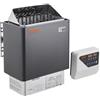 VEVOR Stufa per Sauna Stufa Elettrica per Sauna 8 kW, Riscaldatore Portatile per Sauna Interno/Esterno 400 V 3 N con Timer da 3 Ore con Regolatore Digitale Uso Domestico 8-12 m³ Spa Commerciale Hotel