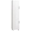 HOMCOM Colonna Bagno Moderna con 2 Armadietti e Ripiani Regolabili, 40x30x167.5 cm, Bianco