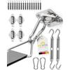 Sol Royal Set di fissaggio per tende da sole Sol Royal set di montaggio M6 - staffa per set di fissaggio per tende da sole a parete in acciaio inox - set di montaggio quadrato rettangolare triangolare accessori