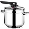 Pintinox Pentola a Pressione Serie First in Acciaio Inox Nichel Free, Adatta all'Induzione, con 4 Sistemi di Sicurezza, 5 Litri