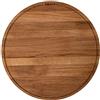 BOSKA Pizzabrett Friends XL/Piatto per pizza/legno di quercia, diametro 40 cm, rotondo con pratico griniera, anche per colazione, pranzo e cena