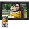 Denver Cornice Digitale 15 Pollici WiFi - Schermo IPS Full HD 1920x1080 - Portafoto Digitale Frameo Denver per Foto e Video - Cornice Elettronica Touchscreen Smart - 16GB Memoria - Slot microSD - Nera