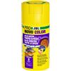JBL PRONOVO COLOR GRANO CLICK, granulato di mangime colorato per tutti i pesci d'acquario da 3 a 10 cm, dosatore a clic, granulato per mangime per pesci, taglia S, 100 ml