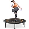 MERACH Mini Trampolino Fitness per Adulti - Trampolinos Pieghevole da 40''/48'' Carico Massimo 330 libbre, Trampolino da Interno per Allenamento Fisico Silenzioso