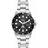 Fossil Orologio subacqueo blu da uomo, movimento al quarzo con data a tre lancette e cinturino in acciaio inossidabile o in pelle, 42 mm, Tono argento