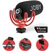 JOBY Microfono Compatto Supercardioide Wavo On-Camera con Supporto Antivibrazione Rycote Duo-Lyre, per Smartphone, Mirrorless, Vlogging, Youtuber, Live Streaming, Content Creators