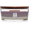 WoodWick Trilogy Candela profumata Ellipse con stoppino crepitante | Amethyst Sky | Durata della fragranza: fino a 50 ore