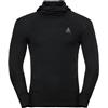 Odlo Active Warm_159142, Maglietta termica a maniche lunghe con maschera Uomo, Nero, S