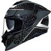 Smk Casco Moto Integrale SMK Titan Carbon Nero GL261 Grigio Bian
