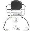 Yctze Portapacchi Posteriore Argento con Cuscino Schienale Adatto per Vespa Sprint Primavera 50 125 150 250 300 GTS per Portapacchi moto Portapacchi portapacchi Portapacchi per moto Ripiano posteriore