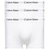 Calvin Klein Pantaloncini Boxer Confezione da 3 Uomo Low Rise Trunks Cotone Elasticizzato, Bianco (White), XL