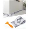 FBBULES Bordo Autoadesivo Adesivo per Pareti in PVC Decorativo Bordi Pannelli Adesivi Striscia Adesiva Muro per Soggiorno Camera da Letto Bagno Cucina Piastrelle