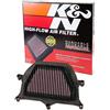 K&N Filtro Aria di ricambio compatibile con Yamaha YZF R6 2006-2007 (YA-6006)
