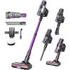 AROEVE DH-XCD05, Aspirapolvere Senza Fili Potente, 500W/45KPA/60Min Scopa Elettrica Senza Fili con Display LED Smart, modalità Automatica, Filtro 7 Stadi, Motore Brushless, Viola, 500 W, 1 Liter