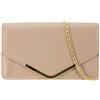 A2ZUKFASHION Pochette da donna in vernice per matrimonio, da sposa, borsa da sera, da donna, per feste e balli, Nude