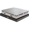 GEEMMA s.r.l. Topper matrimoniale, topper MOLTO RIGIDO 160x190, correttore ortopedico CAUCCIU FOAM H6, Sovra materasso DISPOSITIVO MEDICO DETRAIBILE, tessuto sfoderabile 4 lati in filo in ARGENTO