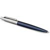 Parker Jotter Penna a Sfera | Dettagli Diagonali Cromati | Confezione Regalo | Premium Stainless Steel + Quinkflow Ricarica per Penna a Sfera | Punta Media | Confezione da 2 Pezzi | Nero
