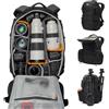 Lowepro ProTactic BP 450 AW III Zaino Professionale per Fotocamera, Accesso Multiplo, DSLR/Droni/Mirrorless, Laptop fino a 16', Copertura Antipioggia, per Fotografi e Videografi, Capacità 28L