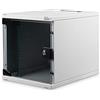 DIGITUS armadio di rete 10 pollici - 6U - montaggio a parete - HxLxP 330x312x400mm - carico massimo 30kg - profondità utile 309mm - grigio