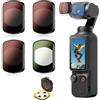 JJC ND16 + ND64 + ND256 + filtro per obiettivo 1/4 nero per DJI Osmo Pocket 3