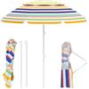 COSTWAY Ombrellone da Spiaggia da 179 cm, Protezione Solare, Ombrellone da Esterno Portatile con Inclinazione Regolabile, Borsa per il Trasporto, per Patio, Giardino, Cortile