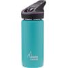 Laken Jannu, Bottiglia d'acqua termica e isolante in acciaio INOX per bambini, borraccia bocca larga, Turquoise, 500 ML