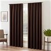 Eclipse Tricia Rod Pocket Blackout Thermapanel, Espresso, 52x95