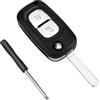 ZIGefofo Guscio per Chiave Auto Telecomando 2 Tasti Compatibile con Clio | 3 Kangoo Twingo Wind Master Modus Trafic Megane Scenic Laguna Espace Chiave Custodia Ricambio Chiave Cover