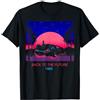 Back To The Future Ritorno al futuro 1985 Neon DeLorean Sunset Maglietta