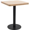 vidaXL Tavolo da Bistrot Tavolino da Bar Tavolo Alto da Pub Tavolinetto Tavolo da Cucina Tavolo per Sala da Pranzo Marrone Chiaro 60x60 cm in MDF