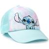 Disney Lilo & Stitch - Berretto da baseball regolabile per ragazze, colore azzurro, cappello casual con grafica Stitch, Merch, protezione solare posteriore in rete, accessorio per bambini, Blu, Taglia