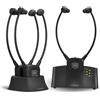 Avantree HT3831 - [3 Coppie] Cuffie Wireless per TV Senza fili Con Televisione Trasmettitore E Base Di Ricarica, Modalità Ambiente, Dialoghi Chiari E Regolazione Volume Sinistra-Destra Per Anziani