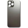 DHLK® Vetro Scocca Compatibile con iPhone 13 PRO Max - Back Glass Big Hole (Nero)