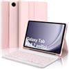 WINCHKING Tastiera per Samsung Galaxy Tab A9 8.7, Cover Galaxy Tab A9 con Tastiera, Italiano Bluetooth Rimovibile Retroilluminata Keyboard per Samsung Tablet a9 2023 8.7 Pollici, Rosa chiaro
