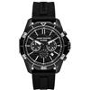 Armani Exchange Orologio per uomo, movimento cronografo al quarzo e cassa da 44 mm con cinturino in silicone, Nero e bianco