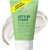 Shakeup Cosmetics - Lavaggio viso maschile 2 in 1 + maschera all'argilla, controllo dell'olio, chiarificazione con pomice vulcanica, albero del tè, acido salicilico al 2%, cura della pelle vegana