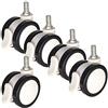 YJDQJL Rotelle/Ruote,2/2.5/3in Ruote girevole/Ruota con freno,Ruota singola 20/25/40 kg,usata per sedia da ufficio,Attrezzature mediche,Mobili (5 Pcs) / Freno / 65 mm