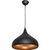 BEL AIR HOME - Lampada a Sospensione Bonn in Stile Vintage | Metallo Nero e Oro | Design Semisfera per Illuminazione Morbida | Ideale per Salotti e Sale da Pranzo, Nero, Metallo