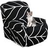 Jaotto Copripoltrona Relax Reclinabile,Fodere Copripoltrona 1 Posto Universale,Moderne Copripoltrona RelaxReclinabile con Tasche Lavabile,Coperture per Divano da Massaggio,Linea Nera