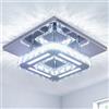 CXGLEAMING Lampada da soffitto Plafoniera a LED moderna in cristallo Mini Quadrato Lampadario Per Montaggio a Semi-incasso Per Camera da letto soggiorno bagno corridoio