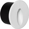 LEDKIA LIGHTING Segnapasso da Esterno LED 3W da Incasso a Parete Circolare Bianco Ovale Wabi 2700K Bianco Caldo