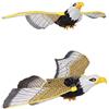 N+B Spaventapasseri repellente per uccelli d'aquila appesi Falco Uccello luminoso con musica Uccello volante per cicatrizzare Uccelli, scoiattoli, topi, conigli Altri roditori-43 * 25 cm (2 PCS)